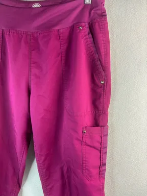 Helping Hands M Berry V-Neck Scrub Top & Pant Set - HH Works thumbnail 9