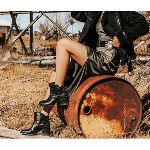 Freebird by Steven Casey Leather Distressed Suede Lace-Up Edgy Short Ankle Boots Booties 8 thumbnail 4
