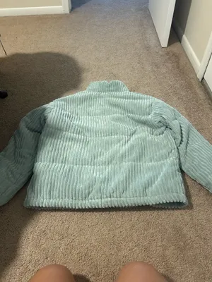 SHEIN fuzzy soft Jacket in Light blue thumbnail 7