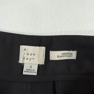NEW A New Day black Ebony‎ pleated stretch pocket shorts casual high waisted 2 thumbnail 5