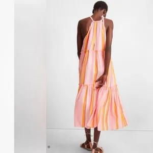 Club Monaco Pink and Orange Midi Dress thumbnail 2