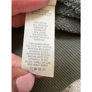 aerie Vintage Popover Olive Green Notch-Henley Pullover Sweatshirt Size XS thumbnail 10