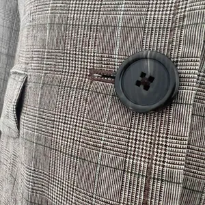 GAP Vintage 90s Wool Blazer Academia Brown Check Y2K thumbnail 6