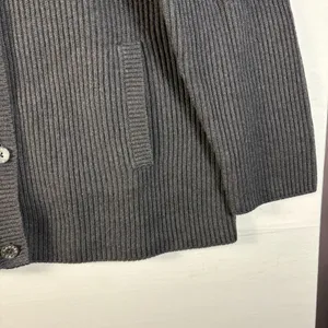 Lauren Ralph Lauren Sweater Womens Gray Hooded Button Front Cardigan‎ Ribbed XL thumbnail 3