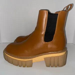 Madden girl brown chunky ankle boots size 7 thumbnail 3