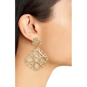 Kendra Scott Natalie Gold‎ Statement Earrings In Gold NWT $98 thumbnail 2