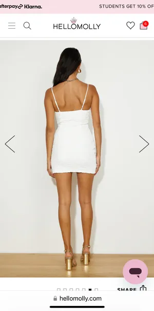 Hello Molly White Mini Dress thumbnail 4