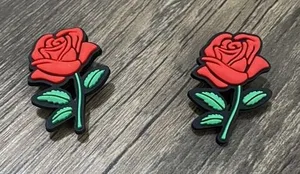 Crocs Red Rose Croc Charms - 2 Pieces thumbnail 1