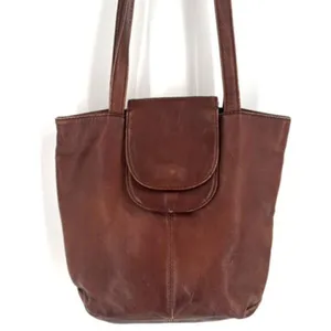 Vintage Hobo International‎ Leather Purse Bucket crossbody Bag Brown Size Small thumbnail 2