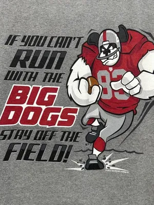 Big Dogs Football Field Bulldog Mascot Shirt thumbnail 2