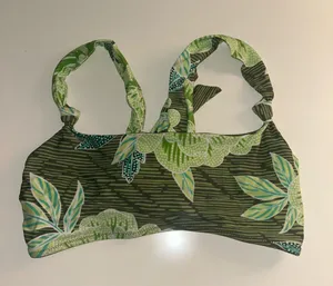 Aerie floral print bikini top thumbnail 1