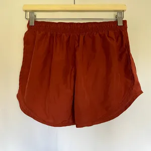 Nike‎ dri-fit coral rust red athleisure shorts elastic waist women's size medium thumbnail 4