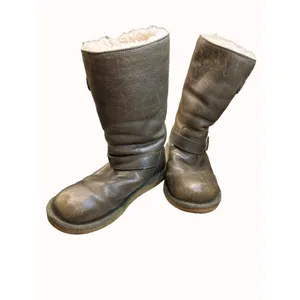 UGG Australia women’s brown fur lined leather boots size 7 SKU 5550 thumbnail 12