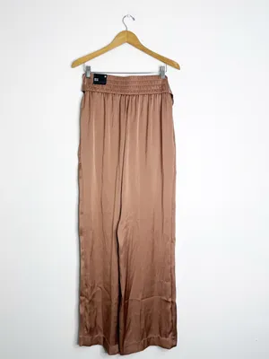 Express Wide Leg High Rise Pull-On Pants Size Medium Brown NWT thumbnail 7
