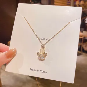 18K Gold Plated Angel Pendant Necklace for Women thumbnail 2