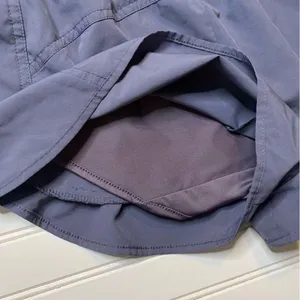 Women’s 𝅺gray- blue smocked high waisted athletic shorts thumbnail 6