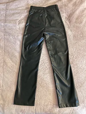 Abercrombie & Fitch Vegan Leather High Rise Pants thumbnail 3