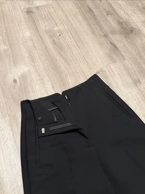 Zara Black Cropped High-Waist Slim Pants thumbnail 7