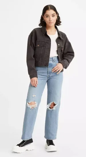 Levi's® Premium RIBCAGE‎ STRAIGHT ANKLE WOMEN'S JEANS size 29 thumbnail 1