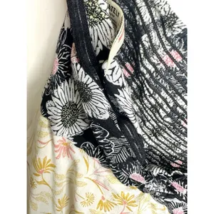 Intimately Free People Floral Summer Scarf Bandeau Top Small Mixed Print Smocked thumbnail 7