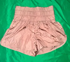 FP Movement by Free People High-Waist Ruched Shorts — Orange size Small thumbnail 1