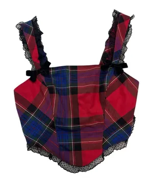 Women’s Kimchi Blue red‎ crop top thumbnail 1