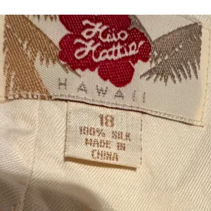 Hilo Hattie Hawaii‎ Silk Jacquard Pineapple Maxi Dress Cream Ivory Sleeveless 18 thumbnail 4
