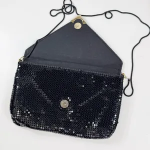 Mesh Chainmail Envelope‎ Clutch Bag Black Evening Party thumbnail 7