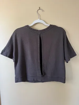All Saints Short Sleeve Cropped Sweatshirt Shirt thumbnail 4