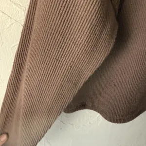 Gaze Sweater Y2k Small Brown Ribbed Knit Turtleneck Long‎ Sleeve Cropped Top thumbnail 9