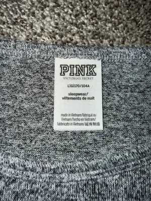 PINK Victoria's Secret Gray Space Dye Long Sleeve Campus Crew Neck Shirt thumbnail 4