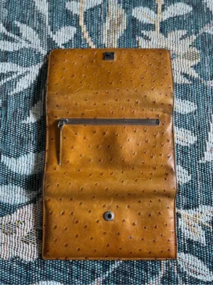 Vintage Dooney & Bourke Ostrich Collection Checkbook Organizer Wallet Billfold thumbnail 6