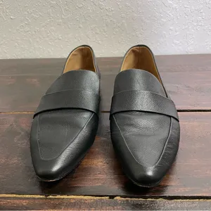 Steve Madden Hollie Pointed Toe Loafer Flats Size 7.5 Black Career Wear Office thumbnail 4