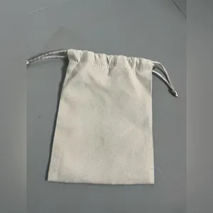 Kendra Scott Silver Gray Velvet Drawstring Jewelry Bag OneSize Neutral Versatile thumbnail 7