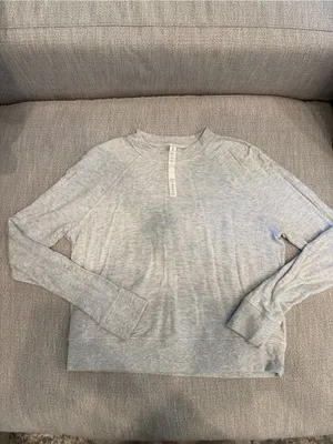Lululemon Warm Down Crew Heathered Core Ultra Light Grey thumbnail 6