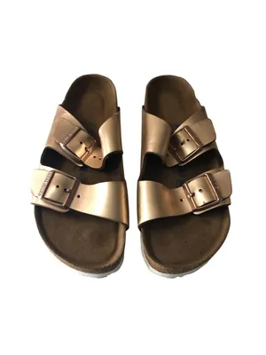 Birkenstock Arizona Sandals Metallic Copper 40 Narrow Women's Size 9 thumbnail 3