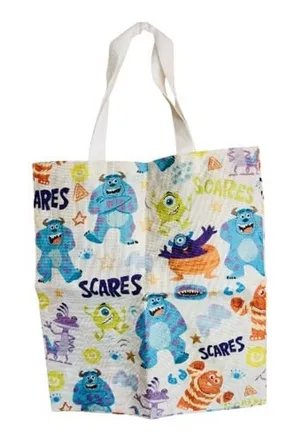 Disney Pixar Monsters Inc all over print canvas tote shopping bag thumbnail 1