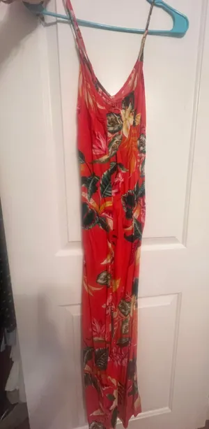 Hawaiian maxi dress Red thumbnail 3