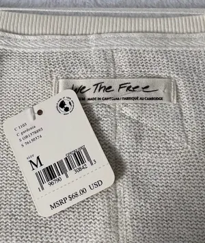 Free People Anyway Tee In Gardenia Color Size M thumbnail 5