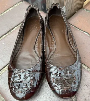 Tory Burch Briwn Patent Leather‎ Flat size 8.5 thumbnail 1