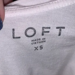 Ann Taylor LOFT white casual short sleeve shirt thumbnail 7