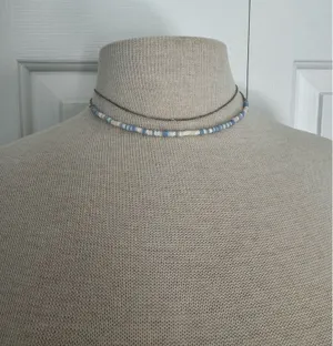 American Eagle Beachy Silver Necklace Set thumbnail 1
