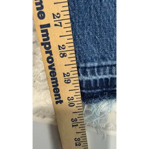 GAP Womens Medium Wash Bootcut Jeans Raw Frayed Hem Size 29 8R Blue Denim thumbnail 5