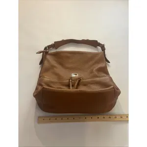 Dooney & Bourke Brown Dillen Large Zipper Pocket Sac Hobo Shoulder Bag Purse thumbnail 4