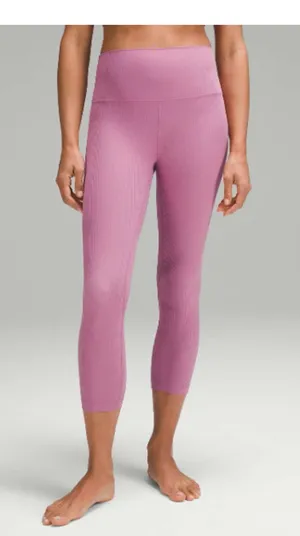 Lululemon Align High Rise Crop 23" Size 4 Dusty Mauve LW6BGLS Yoga Leggings thumbnail 1