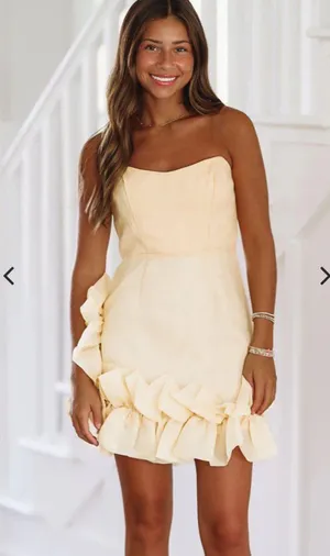 Hazel and Olive Yellow Mini Dress thumbnail 1