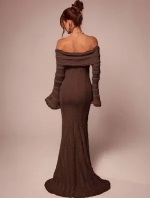 SheIn Brown maxi dress thumbnail 4