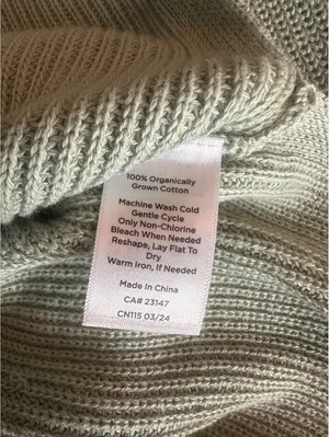 NWT Haven Well Within Organic Cotton Knit Johnny Collar Dress Sage Women’s Large thumbnail 7