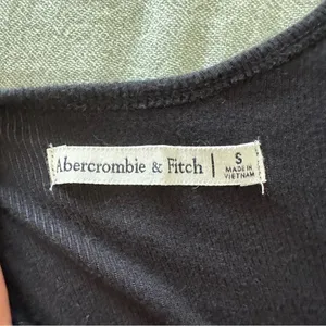 Abercrombie & Fitch Black Knotted Shoulders Wrap Bodysuit Small thumbnail 3