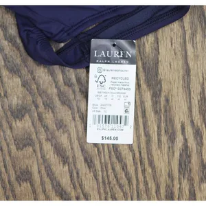Lauren Ralph Lauren Over-The-Shoulder One Piece Swimsuit Dark Navy Blue 10 thumbnail 4